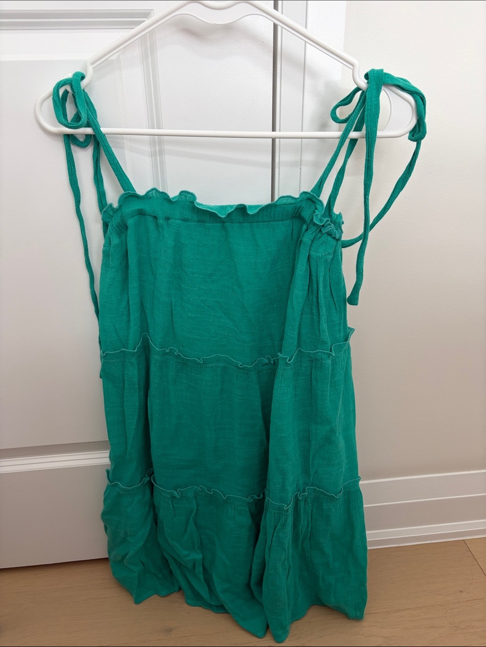 Women's Tie-Strap Mini Dress in Teal